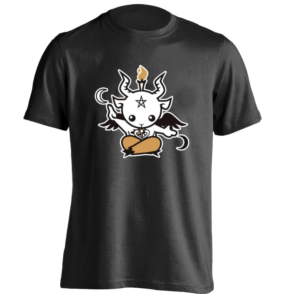 悪魔ヤギバフォメット漫画メンズ レディース面白いtシャツプリントtシャツ Funny T Shirts Cartoon Menprint T Shirt Aliexpress