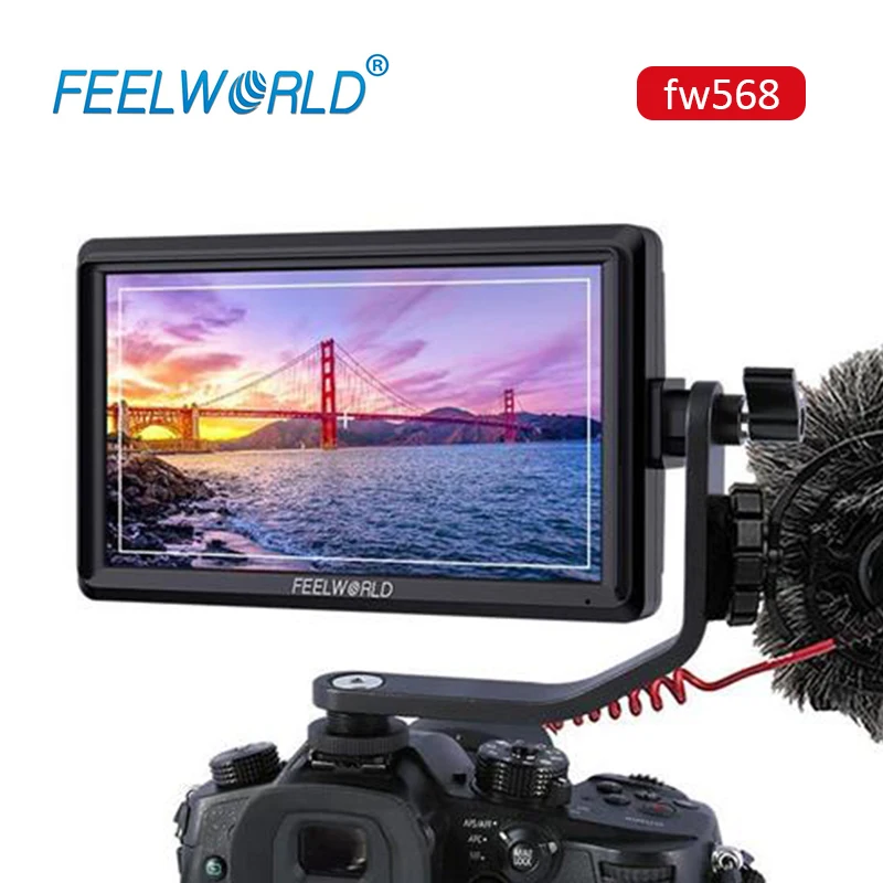 

FEELWORLD FW568 Portable Camera Monitor Video Assistant with 5.5 Inch IPS Full HD Dispaly Screen Include Tilt Arm