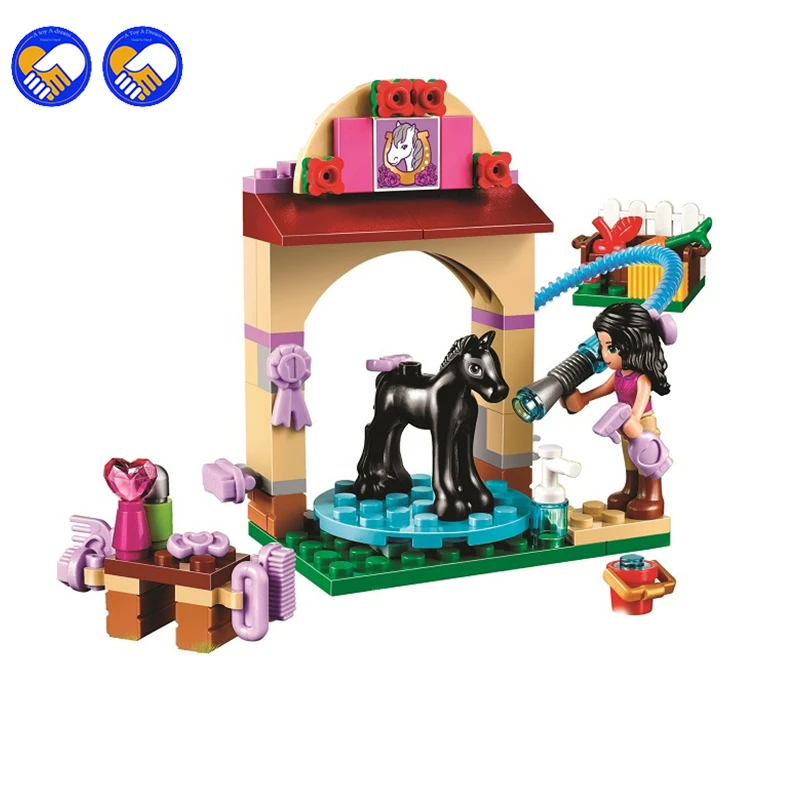 

A toy A dream BELA 10552 Friends 95pcs Little Foal Stables Building Blocks Set Christmas Birthday Bricks toys Girl Legoingly
