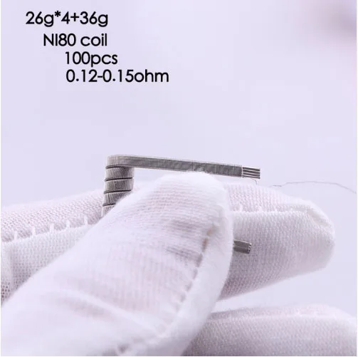 4 26 100pcs ni80 XFKM 50/100 шт. Высококачественная пре-построенная NI80 предварительно изготовленная Frameclapton катушка 3 ядра DIY нагревательная катушка alien clapton катушка провода для rda - Цвет: 4 26 100pcs ni80