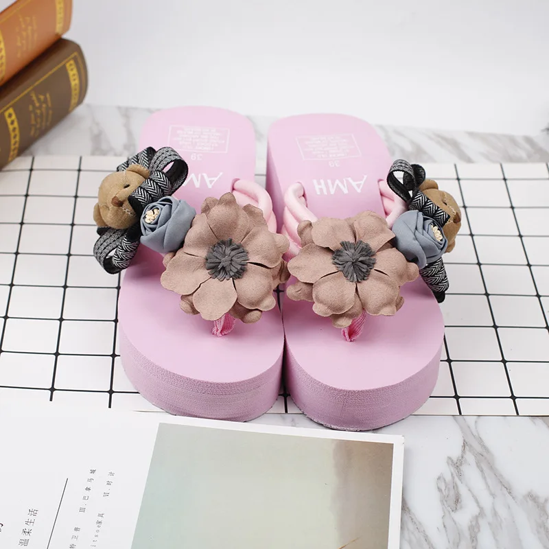 Female Summer Fashion Korean Most Comfortable Womens Slippers Flip Flops Shoes Discount Online 6cm74