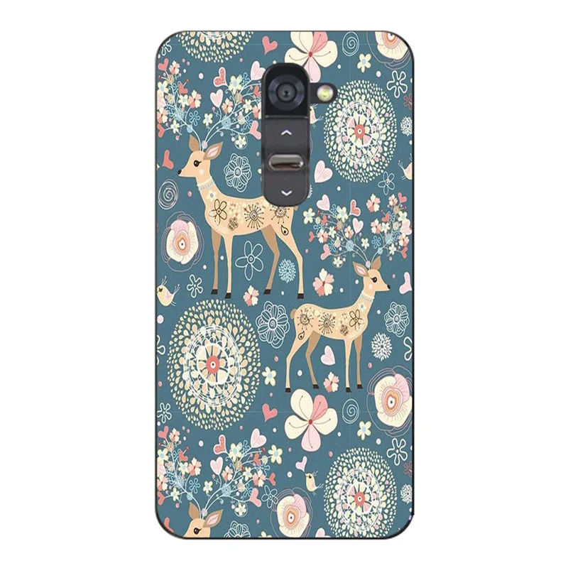 For LG G2 Cases Printing flower cats tiger silicone Phone Bag Case For LG Optimus G2 G 2 D802 D805 D801 Cover Stand Card Holder - Цвет: ZX52