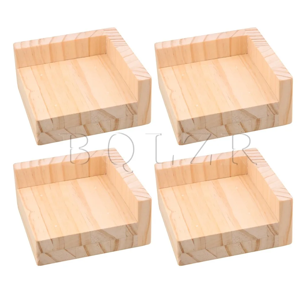 4x BQLZR Semi-closed L-shaped Wood Table Desk Bed Riser Lift Furniture Lifter Storage for 9.8x9.8cm Feet Up to 3CM Lift 4x BQLZR Semi-closed L-shaped Wood Table Desk Bed Riser Lift Furniture Lifter Storage for 9.8x9.8cm Feet Up to 3CM Lift