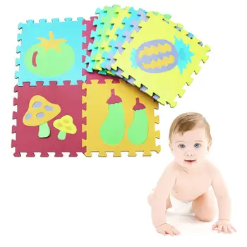 

10 pcs EVA puzzle mat Pattern Foam Playmat 30*30CM Environmentally Animal Fruit Car Crawling Mat Rug Early Education