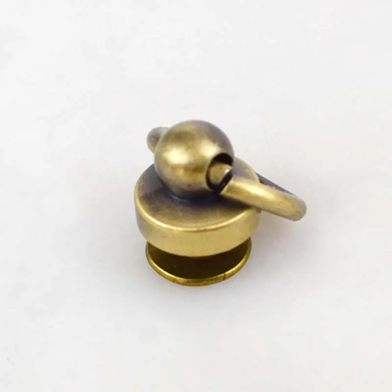 brass 10 шт. Meetee металлический ниппель гвоздь заклепки с винтовой сумкой Висячие боковое кольцо Пряжка вешалок кошелек Аппаратные аксессуары ремесло F3-17 - Цвет: brass