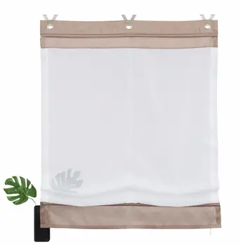 

Roman Tulle Drapes Thermal Insulated Polyester / Cotton Blackout Curtain European and American Style Window Curtains Valances