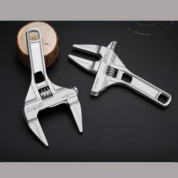 

1pc Opening Adjustable Wrench 9-68mm Nut Range Bathroom Repair Hand Tool Short Shank Air Conditioning Torque Spanner