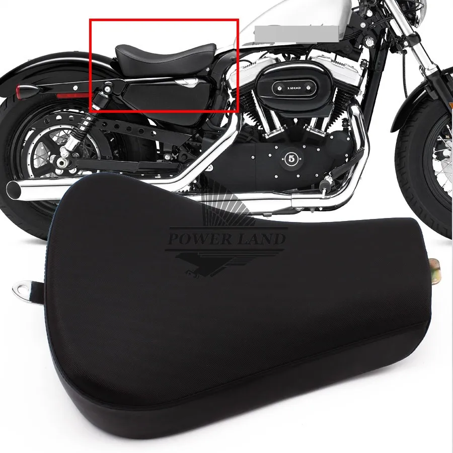 

Motorcycle Driver Front Leather Pillow Solo Seat Cushion Sofa Tour Seat Bench for Harley Sportster Forty Eight XL1200 883 72 48