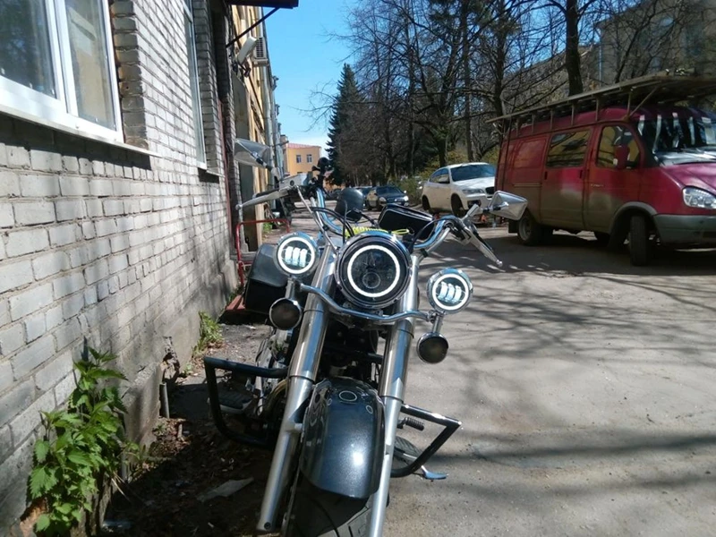 " светодиодный фар точка H4 для Yamaha ультраклассический Electra Road Glide Street Glide Road King фар