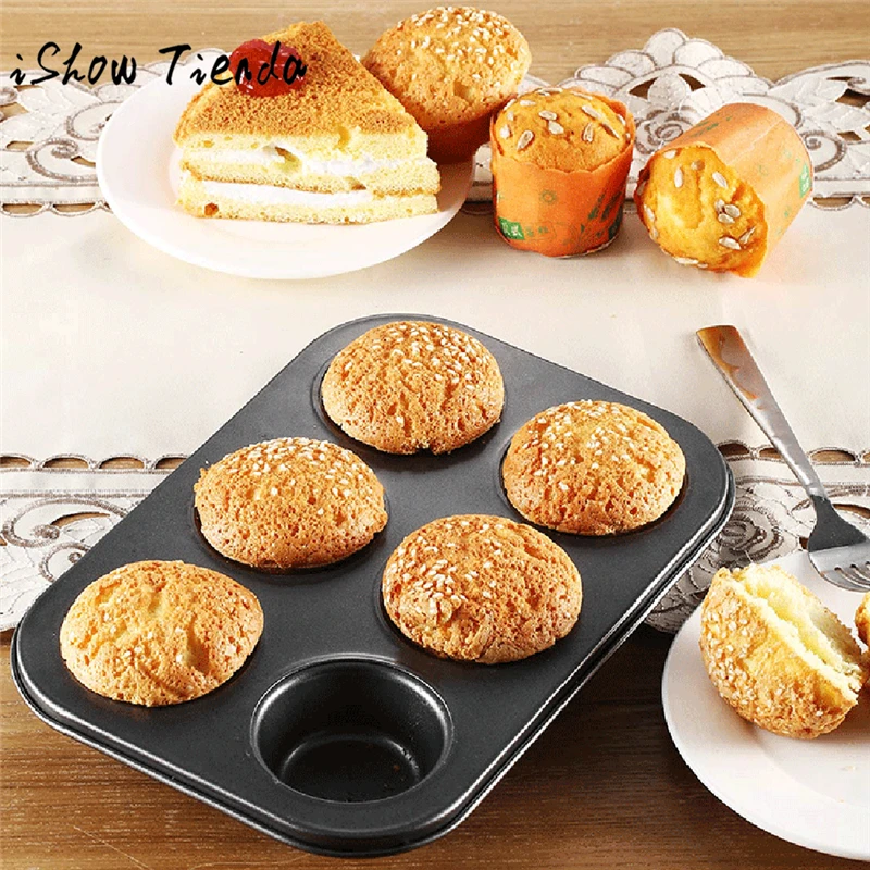 

6 Cups Mini Muffin Bun Cupcake Baking Bakeware Mould Tray Pan/mold Kitchen Bakeware Baking Muffin KitchenCake Mold