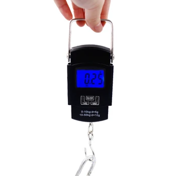 

50kg 50000g 10g Electronic Digital Hanging Pocket Scale Luggage Fishing scales Hook Weight weighing balance 20% off