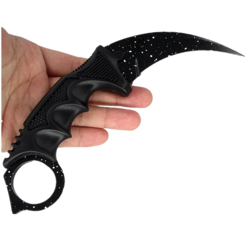 Нож Karambit с фиксированным лезвием, тактический охотничий Радужный нож для выживания, ножи для кемпинга с тигром - Цвет: Star at night
