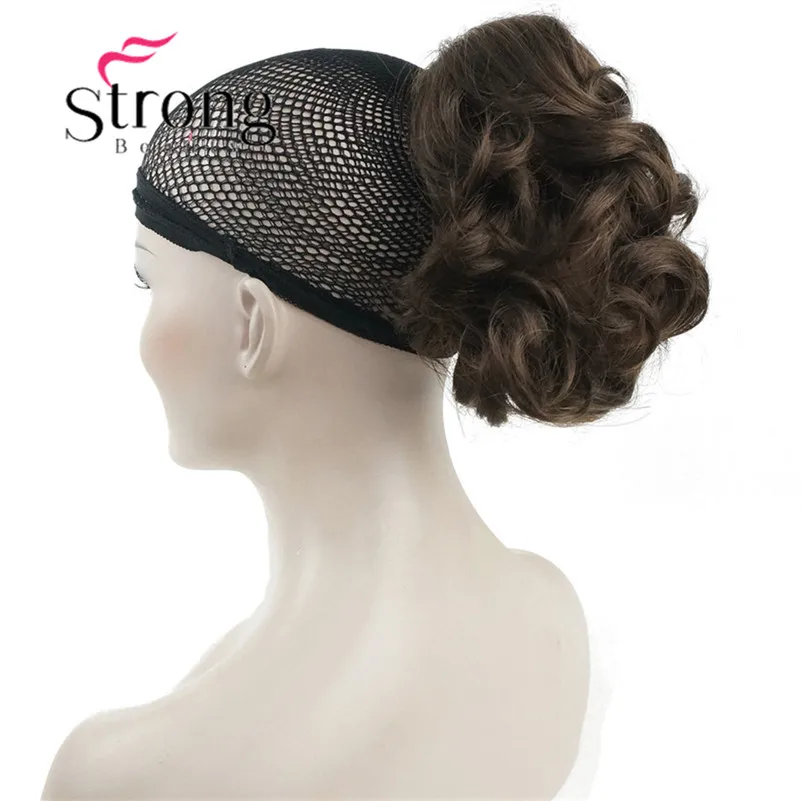 Ceny StrongBeauty krótki kręcone klip w pazur kucyk do przedłużania włosów syntetyczny Hairpiece 80g z szczęką klamra