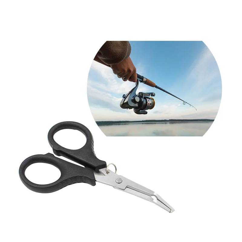 Fishing Line Scissors with Curved Hook Fish Mouth Line Shear Portable