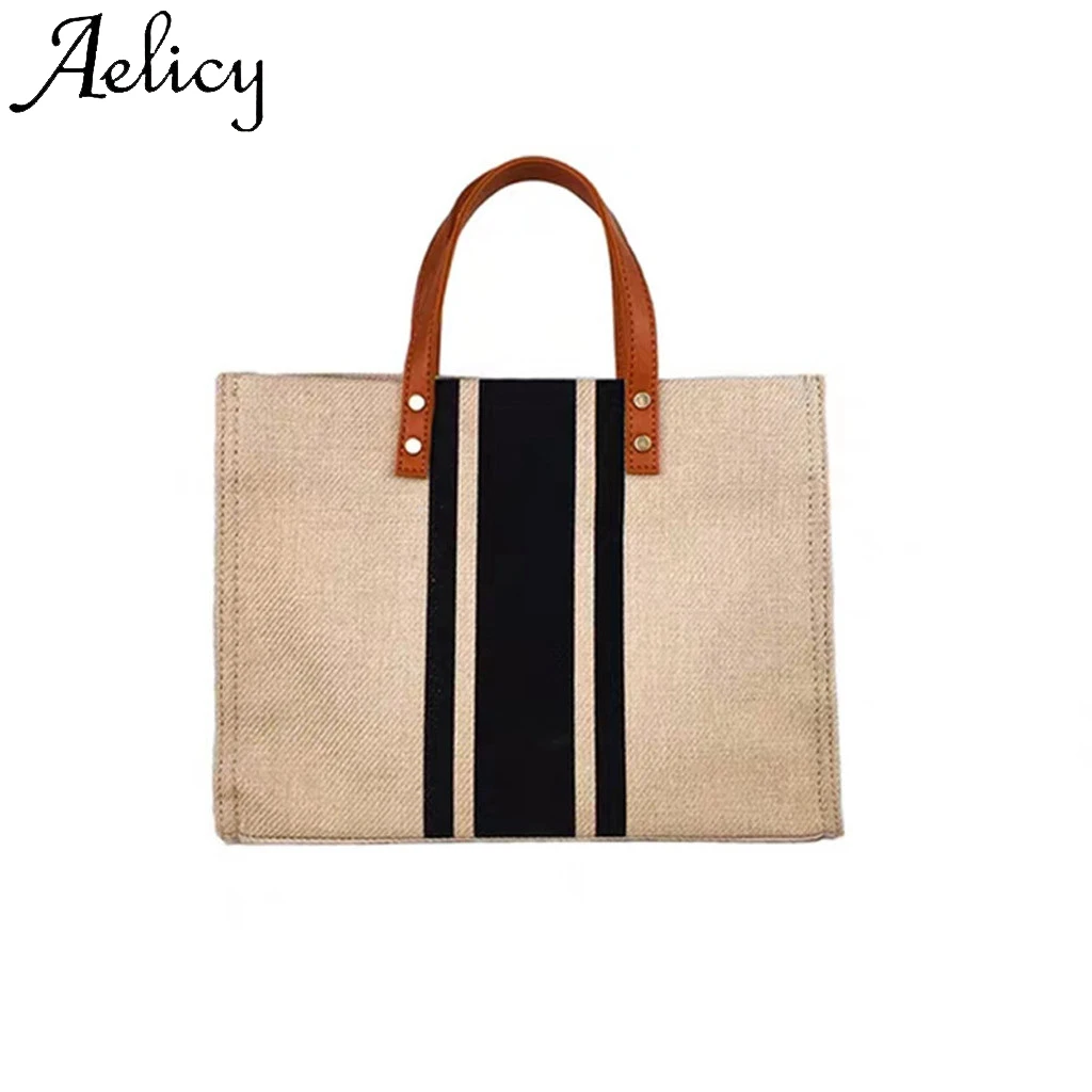 

Aelicy 2019 Woman Portable Briefcase Business One Shoulder Bag Canvas High Quality Solid Bag Phone Pocket Big Bag Handbag