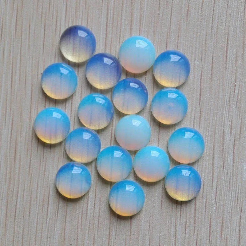 Мода хорошее качество смешанный круглый кабошон натуральный камень бусины для ювелирных аксессуаров 12 мм 50 шт./лот - Цвет: opal stone