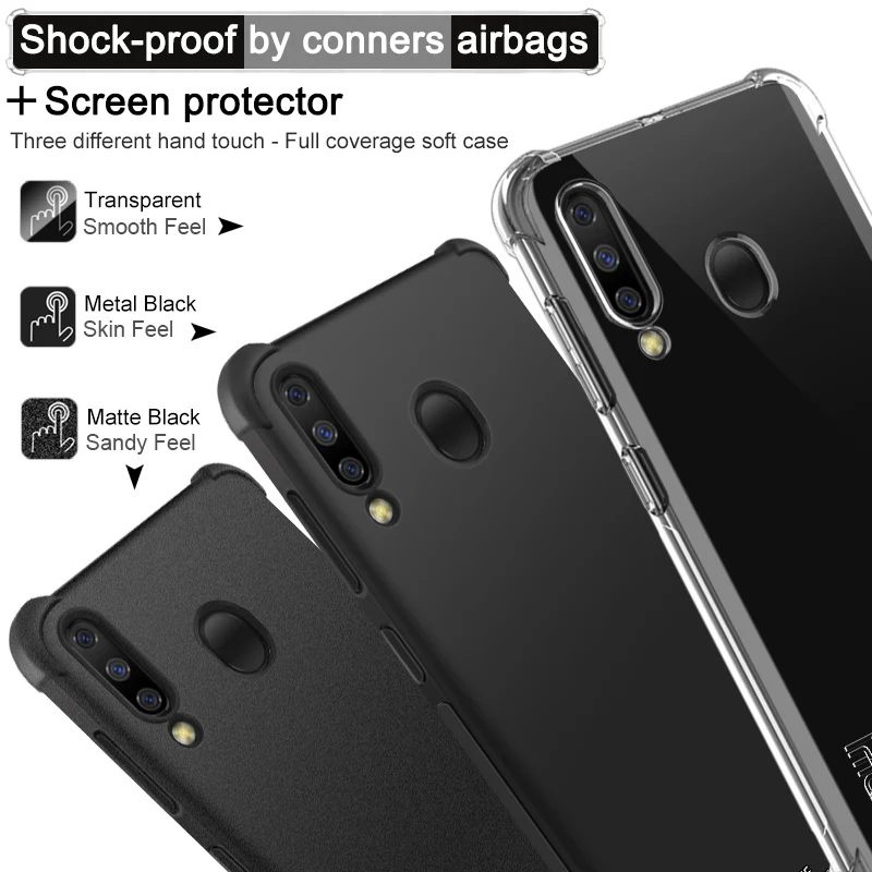IMAK Прозрачный чехол-накладка для samsung Galaxy A40 S Чехол Coque samsung A40S чехол с украшением в виде кристаллов ударопрочный чехол-накладка из ТПУ для samsung A40S крышка