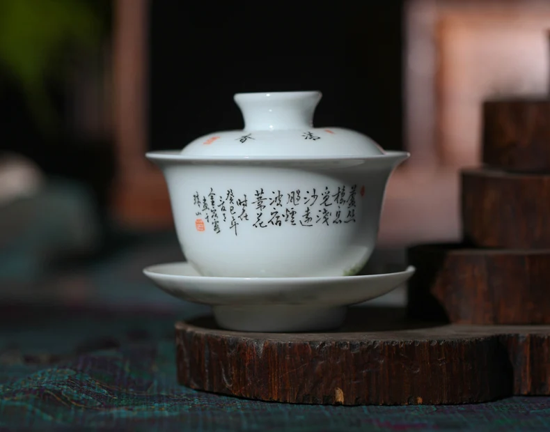 Changwuju в Цзиндэчжэнь чашки и блюдца китайская чашка для чая ручной работы famille роза чашка чая, кружка с крышкой окрашенные Jinhongxia