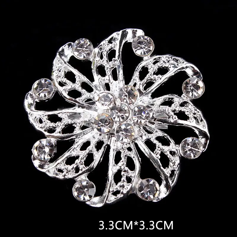5387silver Прямая с фабрики, разноцветные Позолоченные Стразы с цветком, модная брошь на булавке для женщин, разные цвета - Окраска металла: 5387silver