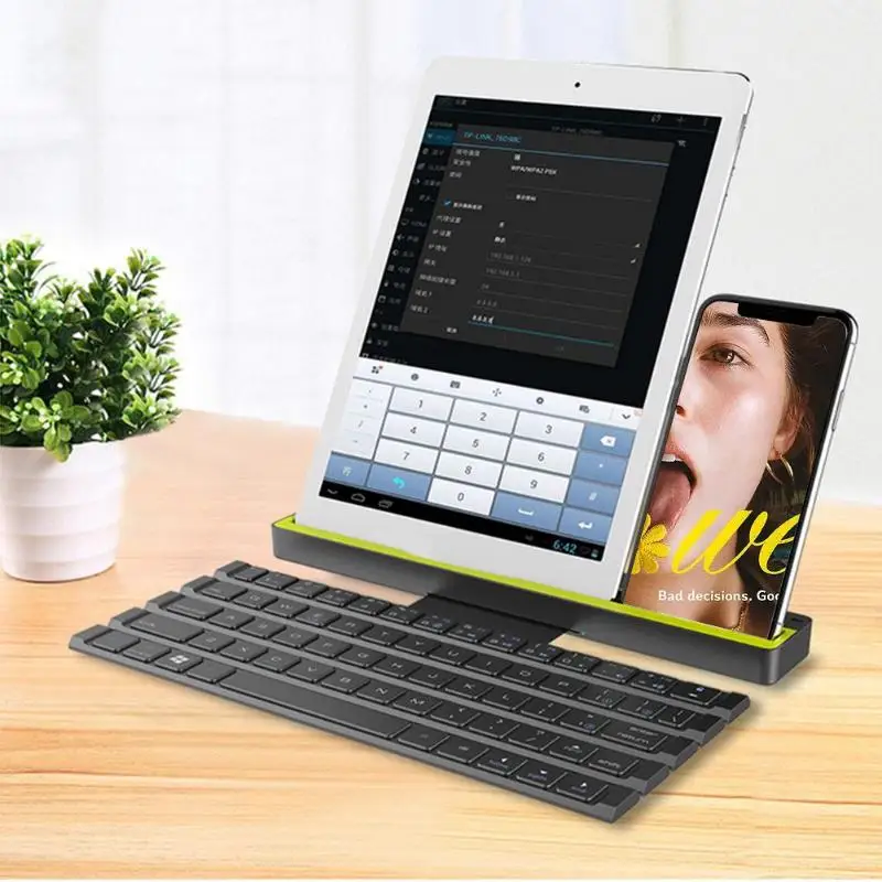 ALLOYSEED Scoll дизайн беспроводной Bluetooth 64 клавиши клавиатура с автоматическим электромагнитным Индукционным переключателем для Android IOS Windows