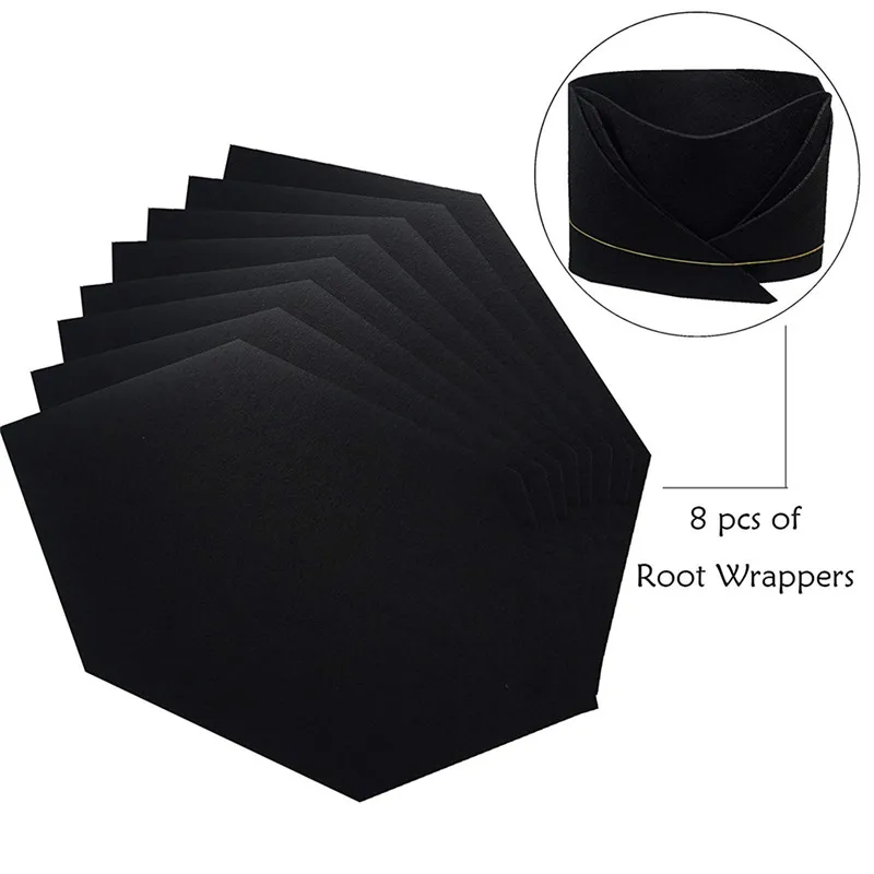 8 Pockets Waterproof Garden Grow Bag For Leaves Reusable 2mm Thick Felt Fabric Grow Bags For Vegetables Yard Garden Waste Bag