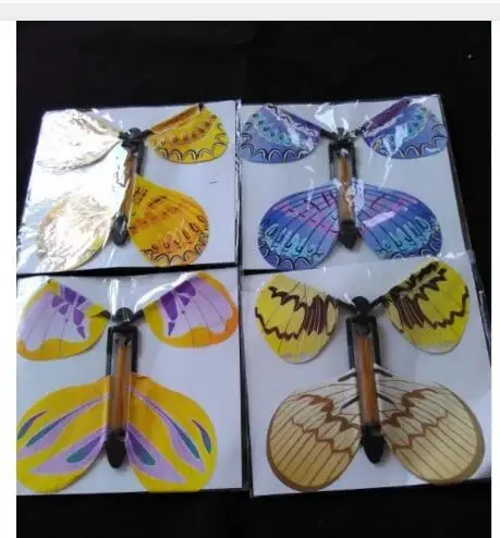 

5pcs The magic butterfly flying butterfly with card Toy with empty hands solar butterfly wedding magic props magic tricks