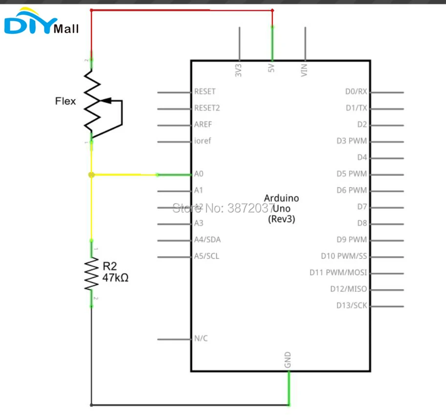 10 шт./лот 2," 2,2 дюймов короткий гибкий датчик изгиба для Arduino роботизированной руки