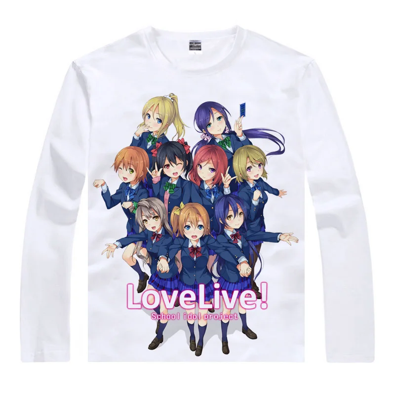 Style 19 Coolprint японский аниме рубашка Love Live School Idol футболки мульти-стиль с длинным рукавом Kotori Minami Eli Ayase Косплей Kawaii - Цвет: Style 19