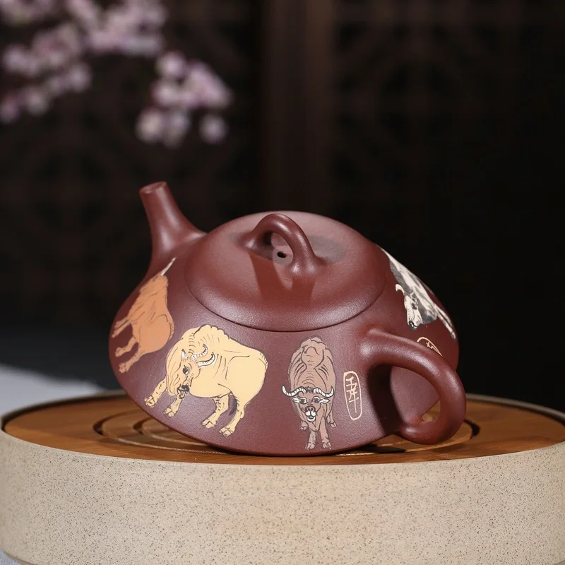 Производитель teaware yixing фиолетовый песок горшок Wuniuju Kungfu Teaware компания блок подарки на заказ надпись взрыв