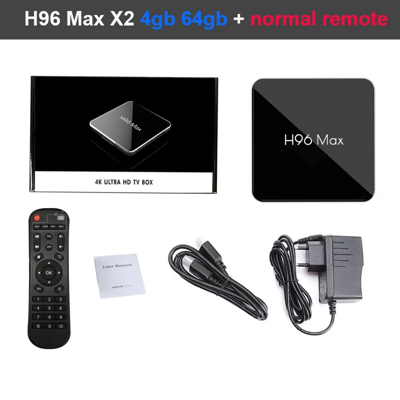 4gb 64gb H96 MAX X2 Android 8,1 4 Гб 64 Гб Amlogic S905X2 Смарт Декодер каналов кабельного телевидения 2,4G/5,8G WI-FI USB3.0 H.265 4 K 1080 P медиа-плеер H96MAX ТВ коробка - Цвет: 4gb 64gb