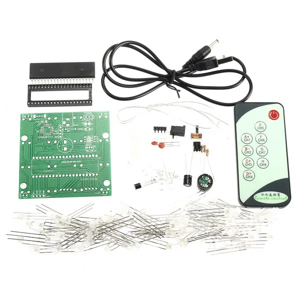 

New Arrival 4x4x4 Dual Color LED Cube 3D Light Square Electronic DIY Kit With Remote Control
