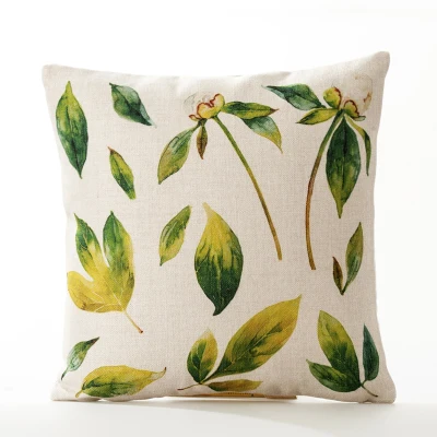 Льняная наволочка для подушки с цветами гардона, винтажная роза, цветок мака, наволочка для подушки, домашний декоративный чехол для подушки 45x45 см/30x50 см - Цвет: H