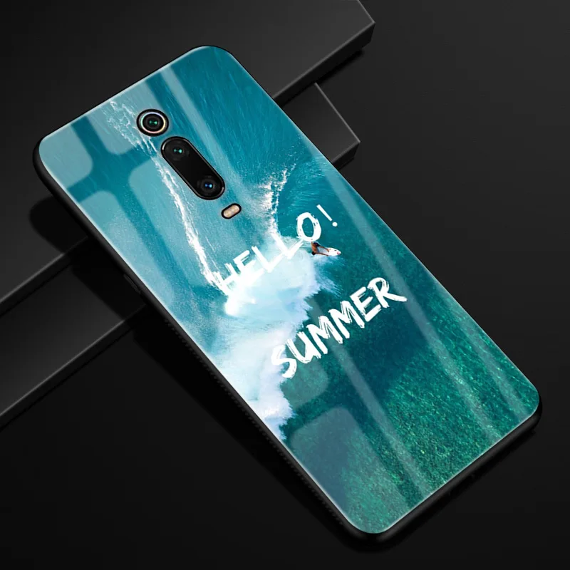 14 Для Xiaomi mi 9T чехол из закаленного стекла Жесткий PC задняя крышка для Xiaomi mi 9T Pro чехлы для телефонов силикон бампер Coque mi 9 t 9 t 9TPro - Цвет: 14