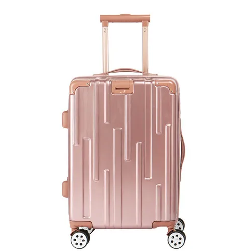rose gold CHENGZHI2" 24 дюймовый роскоши высокого качества ПК катящийся багаж чемодан на борт чехол для путешествий багаж чемодан на колесиках чемодан на колеса - Цвет: rose gold