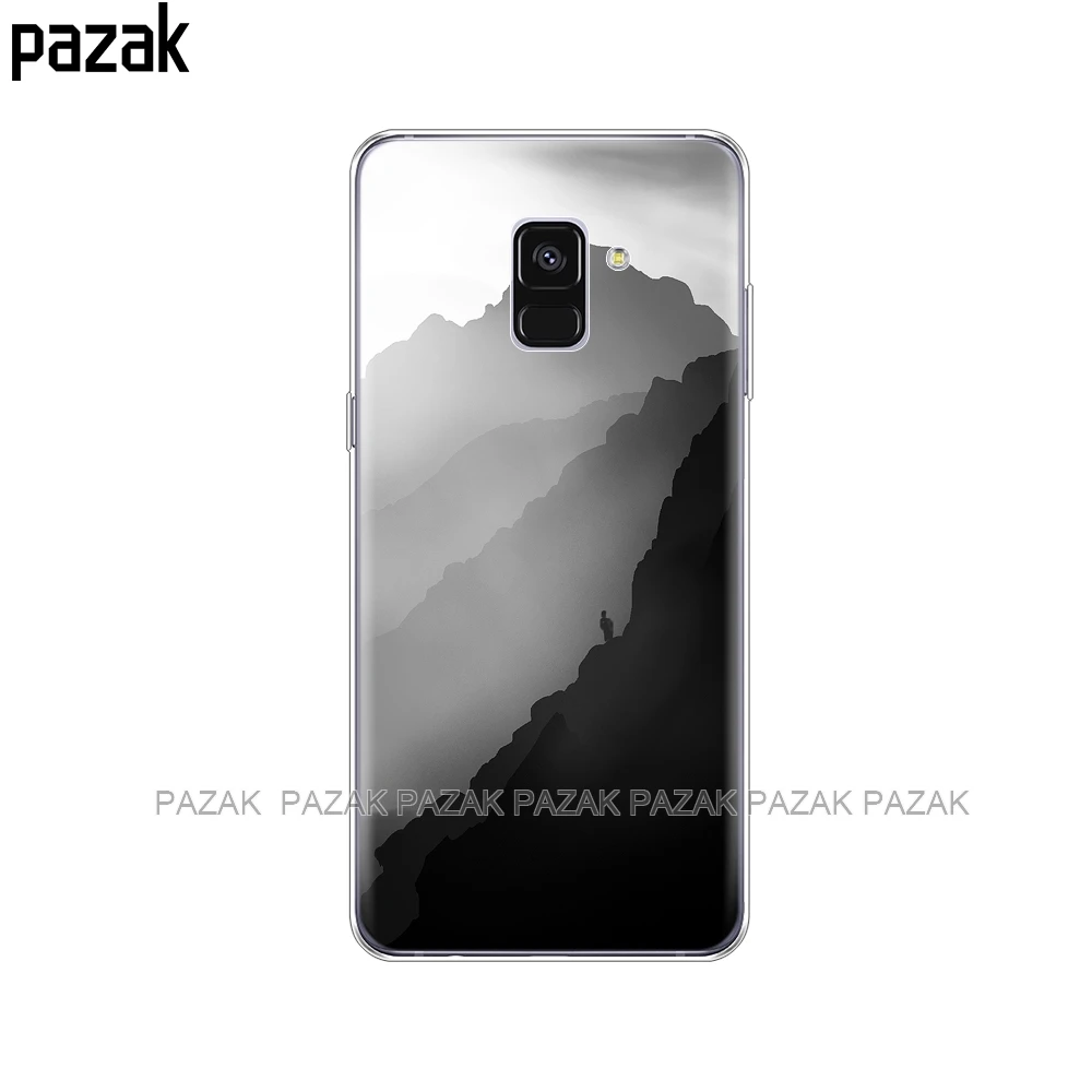 Силиконовый чехол для телефона чехол для samsung Galaxy A6 A8 A3 A310 A5 A510 A7 звездное небо Луна Пейзаж - Цвет: 34463