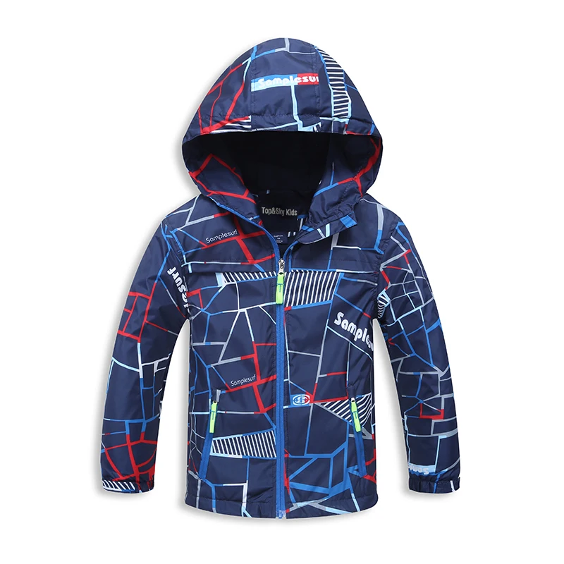 Children Jackets for Boys 2017 Spring Autumn Hooded Printed Baby Boys