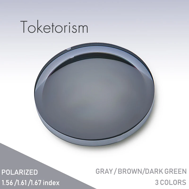 Toketorism 1.56 1.61 1.67 Index Polarized Prescription Myopia Sunglasses Lens Customized Optical lenses