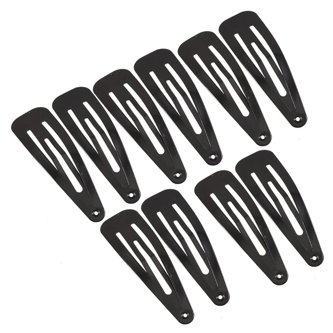 10 Pcs DIY Hairdressing Black Metal Hair Clips Hairclip 67mm x 19mm