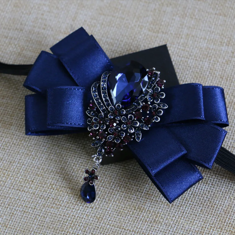 Novel Bow Tie Diamond Bow Tie Groom Groomsmen Wedding Wedding Collar Flower British Korean Wedding Collar Flower Trend Bow Tie