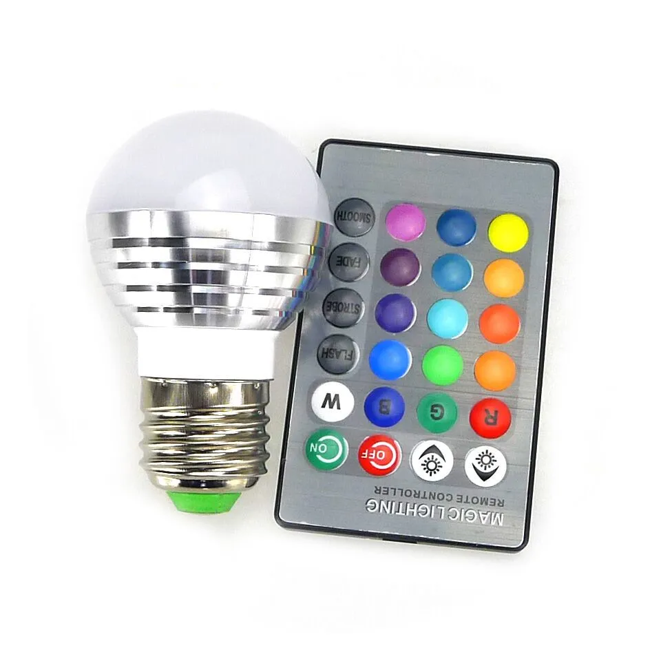 Светодиодный светильник с регулируемой яркостью E27, E14, 3W, 5 Вт, RGB, 10 Вт, 15 Вт, RGBW, RGBWW, лампада, 16 цветов, функция памяти, с ИК-пультом дистанционного управления, светодиодный