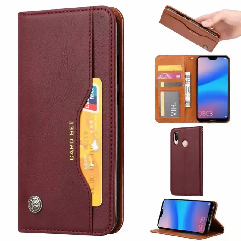 

Wallet Case For Huawei P Smart 2019 Flip Cover 4 Card Slot PU Leather Phone Bag Case For Huawei P Smart 2019 Coque
