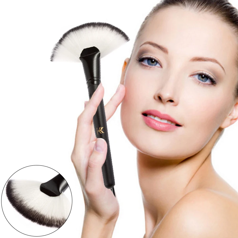 Women Fashion Black Tubes Makeup Brush Creative Sector Foundation Blush