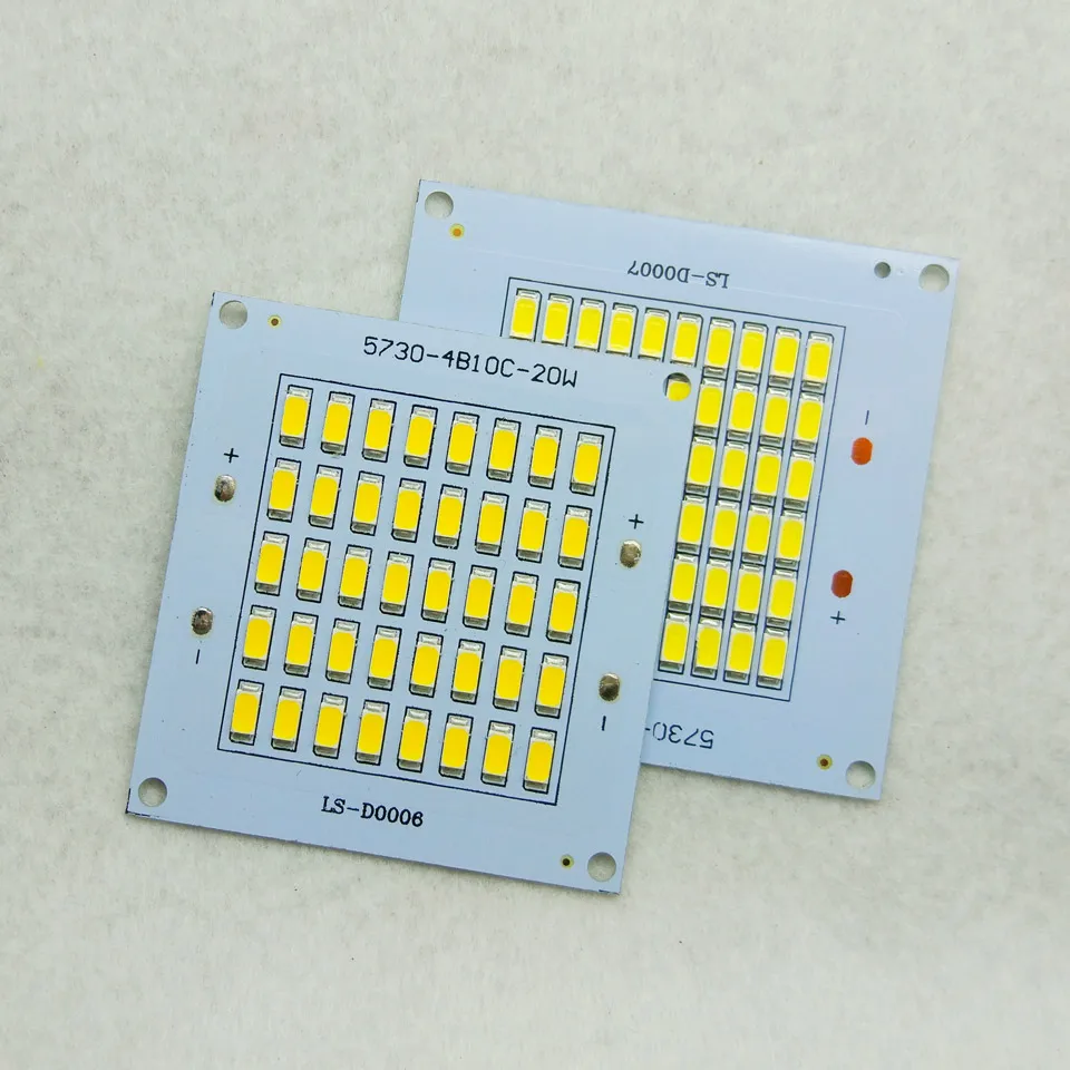 10 шт. светодиодный прожектор PCB пластина pcb 20W63*67 2000-2200lm под давлением алюминиевых теплоотвода SMD5730 панель источника света для уличные светильники