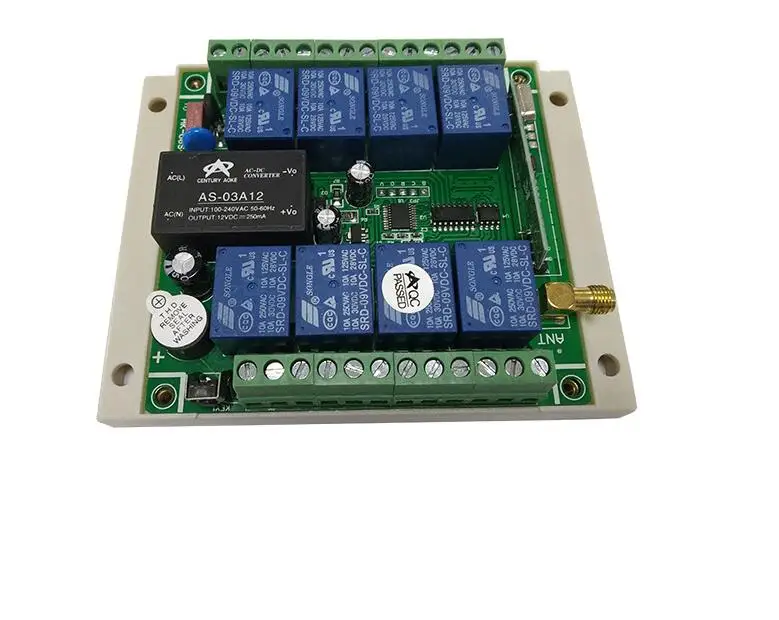 AC85V 110 V 220 V 10A telay 8CH удаленного Управление переключатели приемник передатчики промышленное освещение 433 МГц