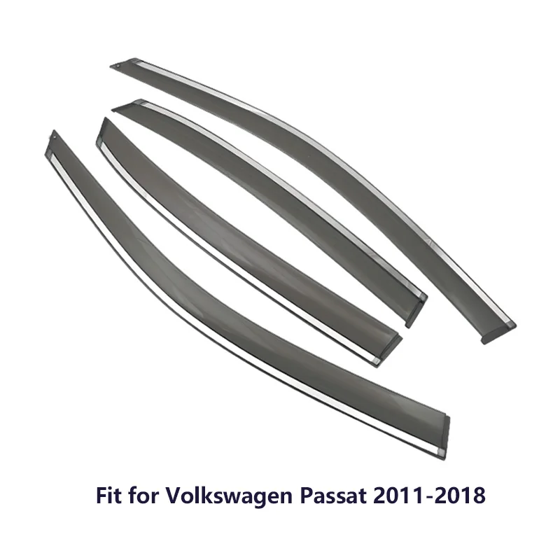 Passat 2011-2018 Высокое качество 4 шт. дым козырек на ветровом стекле для VW Passat 2011 2012 2013 ABS Обтекатели охранные предметы - Цвет: Passat 2011-2018