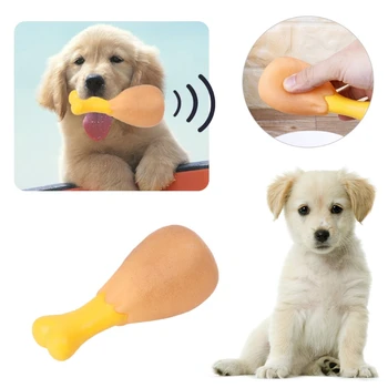 

Pet Squeak Chew Toy Funny Chicken Leg For Small Large Dog Cat Puppy Sound Toy