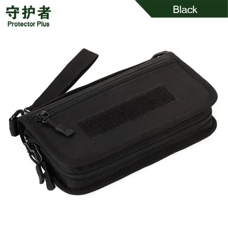 black Протектор Плюс MOLLE мини тиски карманный многофункциональный кошелек для мужчин водонепроницаемый военный поясной нейлоновый кошелек для денег - Color: black