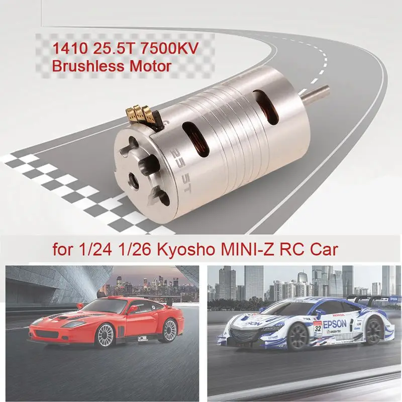 SURPASS HOBBY 1410 25,5 T 7500KV бесщеточный двигатель для 1/24 1/26 Kyosho MINI-Z RC автомобилей