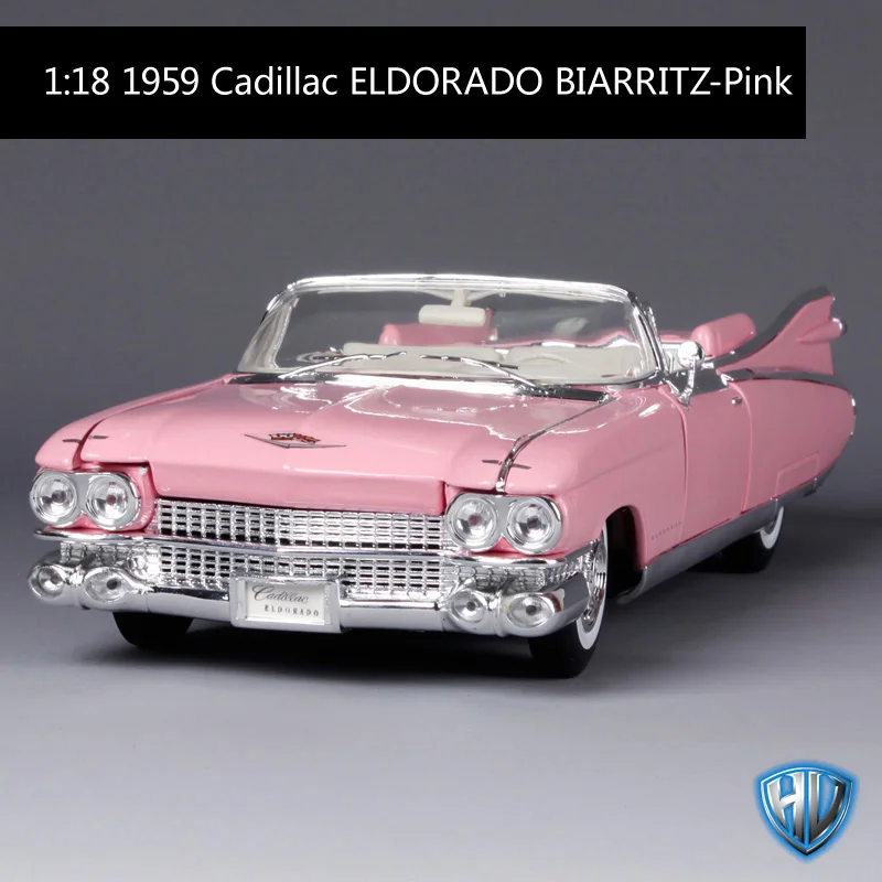 Maisto 1:18 1959 cadillac eldorado biarritz розовый автомобиль литой лимузин литые модели автомобилей подарок для мужчин 36813 - Цвет: pink car model