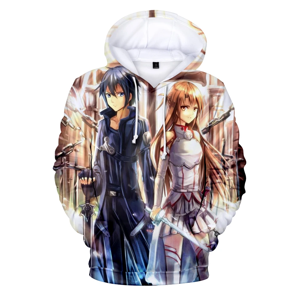 3-20 years hoodies Sword Art Online 3d printed hoodie men/boys SAO Game sweatshirt harajuku streetwear Jacket coat Kids clothes